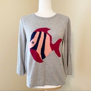 Ann Taylor Fish Lightweight Cotton Sweater - S
